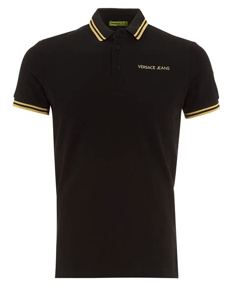 versace jeans tipped polo t shirt|Versace polo shirts for men.